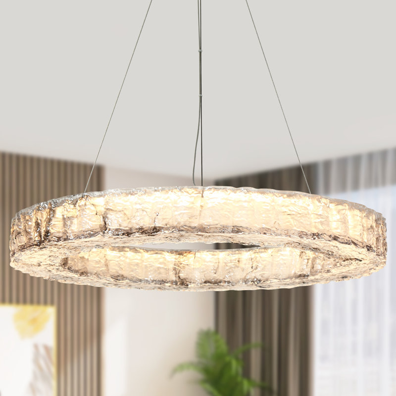 Lustre annulaire DEL 31,5 po à intensité variable Estrelita Gabby