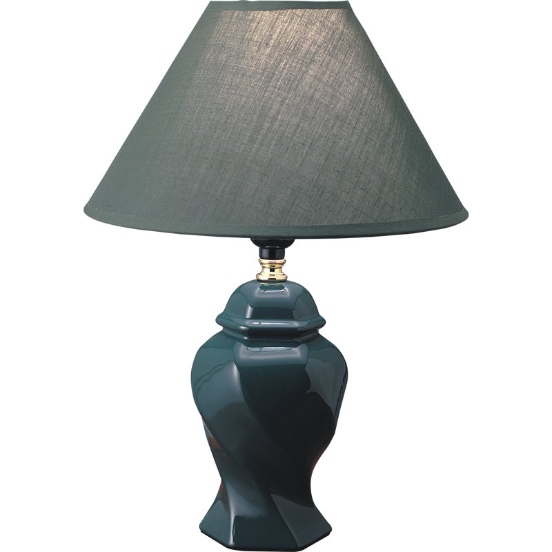 Whisenhunt Ceramic Table Lamp, Green