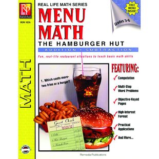 Menu Math Hamburger Hut Book