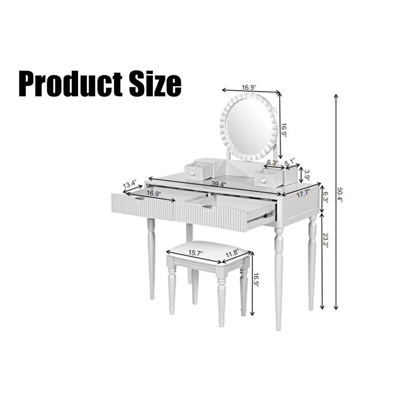 Bureau de coiffeuse de luxe, Argent argent