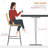 Rattan Bar Stools Set Of 2, 26 Inch Counter Height With Breathable Wicker Seat And Back For Boho Kitchen Decor, Bar Stool