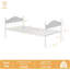 Lit de jour simple pliable - blanc, métal, prêt pour les invités