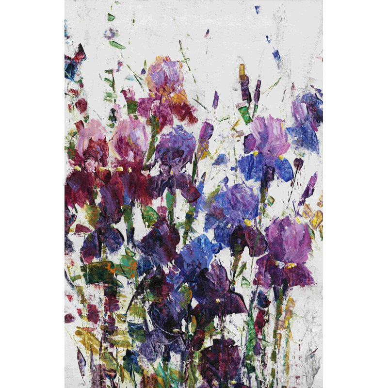 Iris en fleurs I, H 18 po x l 12 po