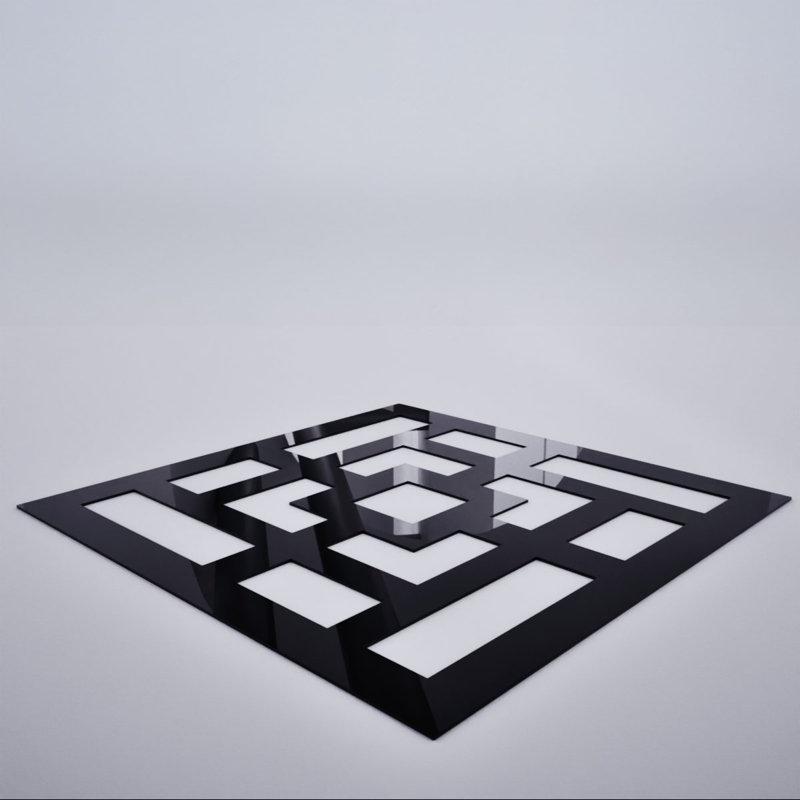 Monessen Decorative Fretwork Acrylic Wall Panels, Large, 23 3/8"W x 23 3/8"H x 1/8"T, Black, 23.38" H x 23.375" W x 0.125" D