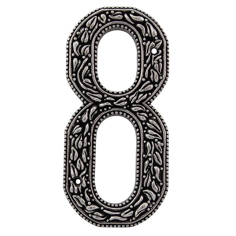 5 in. San Michele House Number, Vintage Pewter, 8
