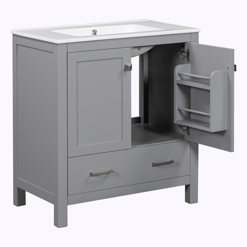 Meuble-lavabo avec lavabo Bathroon, Gris