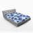 Bleu ciel, bleu, blanc / floral est en rupture de stock