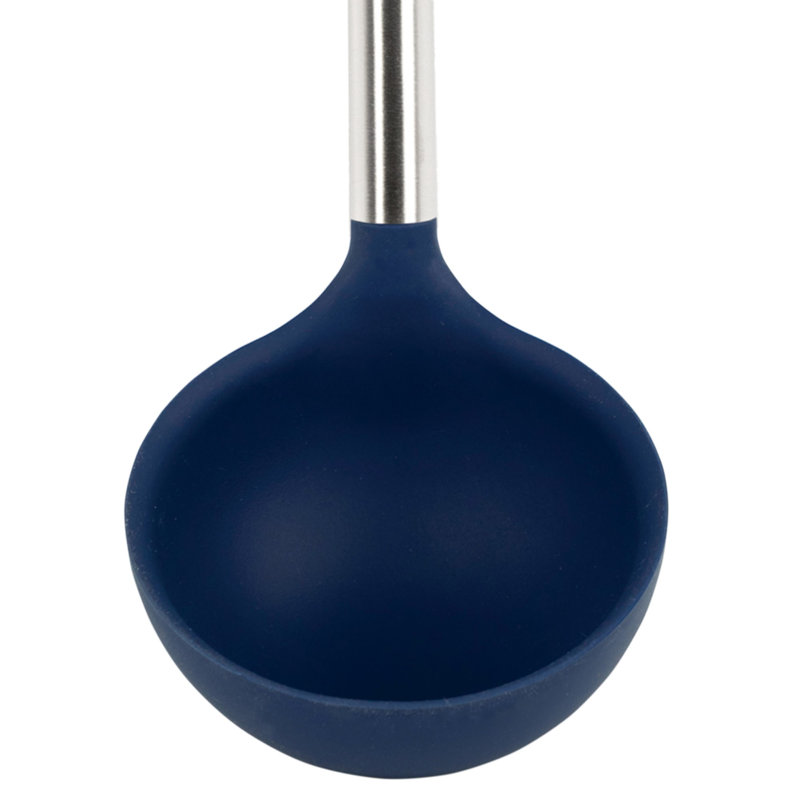 Louche en silicone avec poignée en acier inoxydable pour ragoûts et sauces Tovolo, Indigo foncé