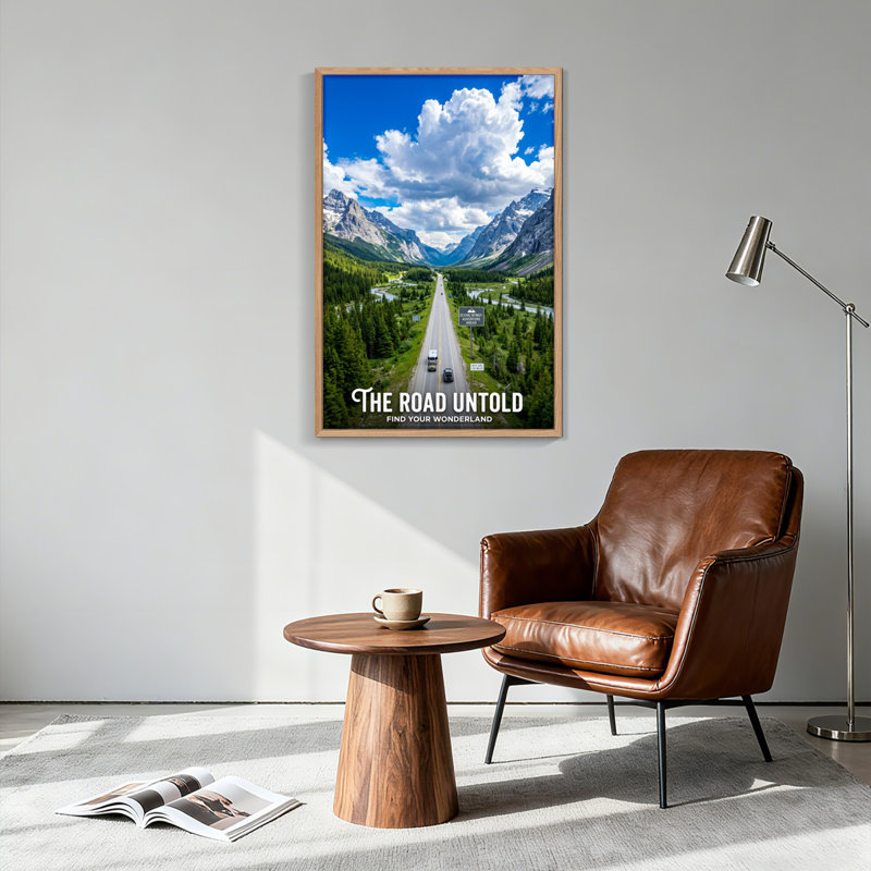 Ensemble de 1 tableau sur toile « Route de montagne », 24"H x 18"W, Natural
