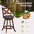 Naviya Swivel Upholstered Counter Stool with Solid Wood Frame-1925862250