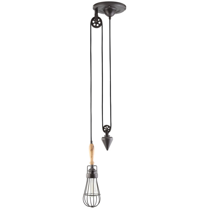 Luminaire suspendu Excavate avec système de poulie