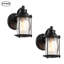Applique murale d'extérieur 8,3 po 8 lumières avec abat-jour en verre bullé noir mat 8,3 po