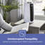 GEEPAS Humidifier For Bedroom, 2.6L Top Fill Cool Mist Large Room, 360° Rotatable, Night Light Auto Mode, White