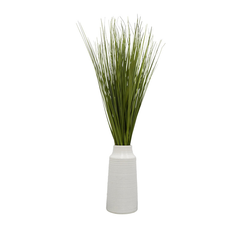 Herbe en céramique blanche 36 po