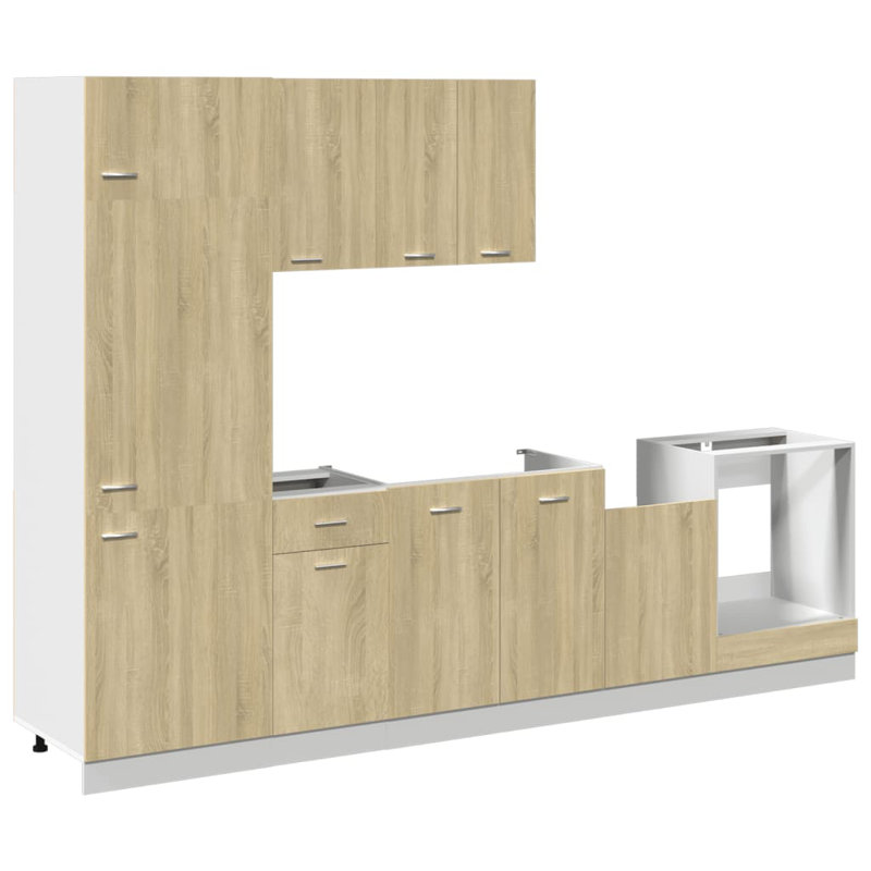 Kitchen Cabinet Set Lyon  Sonoma Oak Engineered Wood