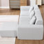 Ensemble de salon moderne rembourré avec canapé modulaire modulaire et 2 chaises d'appoint-1601446340