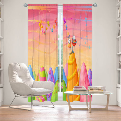 Paire de rideaux obscurcissant en polyester Yamna