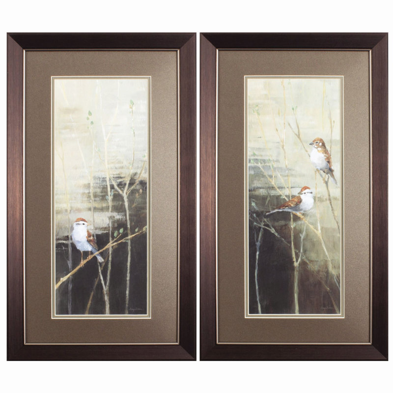 Sparrows Dusk Framed Print Set