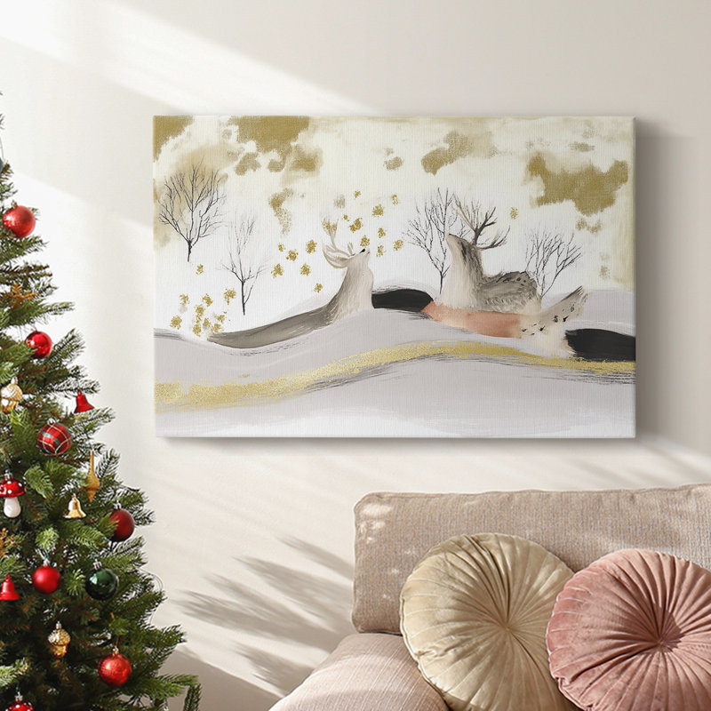 Christmas Holiday Arts - Toile tendue avec châssis, 40" H x 60" W