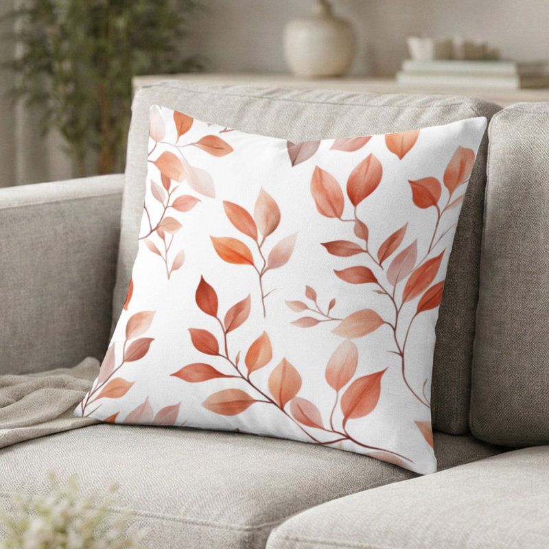 Coussin Floral - Coussin Boho Terra, H 16 po x l 16 po