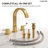 Widespread Bathroom Faucet 3 Hole, 2-handle Bathroom Sink Faucet with Drain Assembly-111856387