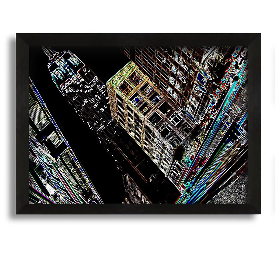 Gerahmtes Poster New York 5Th Ave Empire State in Leinwand