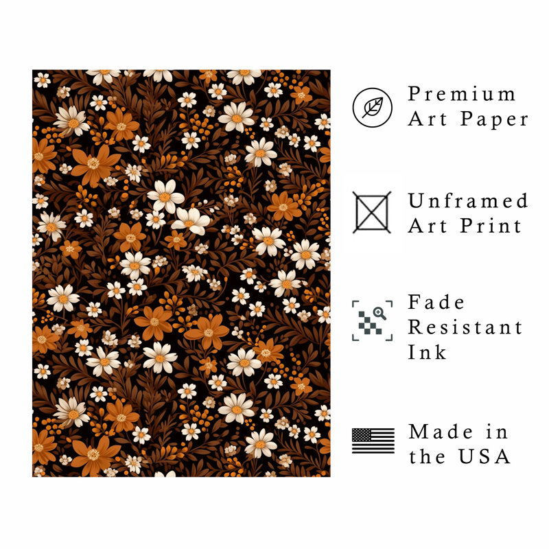 Motif floral d'automne floral, H 20 po x l 16 po
