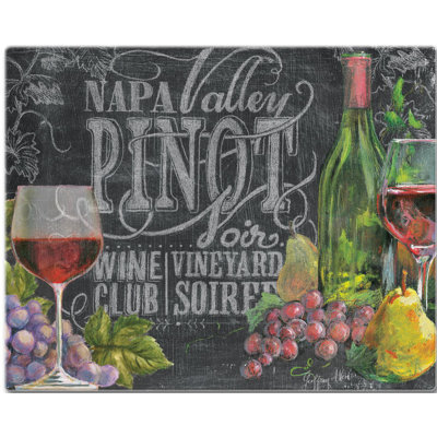 Planche à découper à vin en verre counterart tableau noir