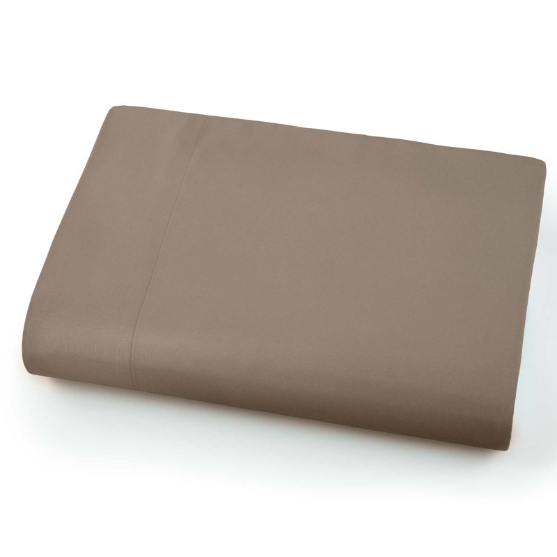 Vilano Oversized 132 inch x 110 inch Microfiber XL Flat Sheet wrinkle resistant for deep mattresses, Dark Taupe
