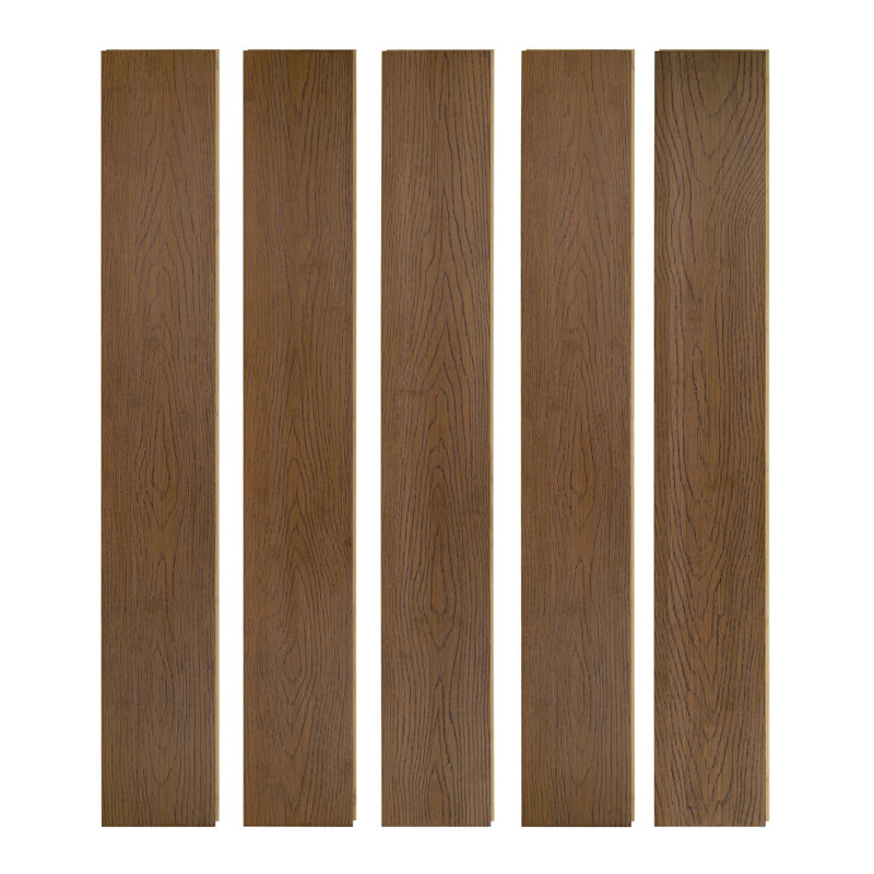 40.15" L X 5.11" W X 0.6" T Walnut Prefinished Solid Bamboo Plank Flooring, Tongue And Groove, 14 Pack (20 Sq.ft./Case)
