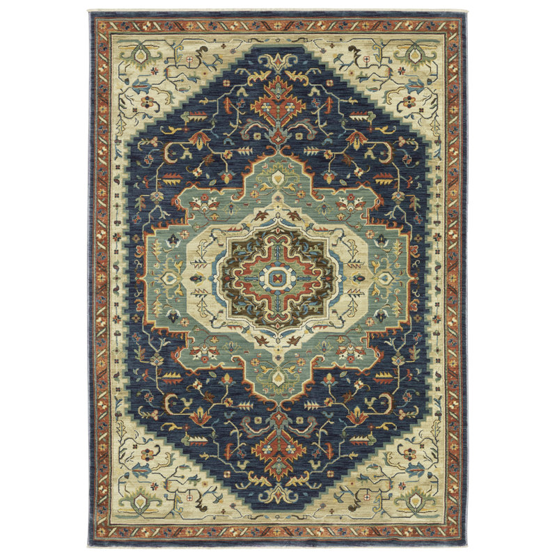 Oriental Indoor Rug, Rectangle 9'10" x 12'10"