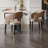 19.69"Gray Nappa Leather Solid Wood Dining Chairs-641303039-641303012