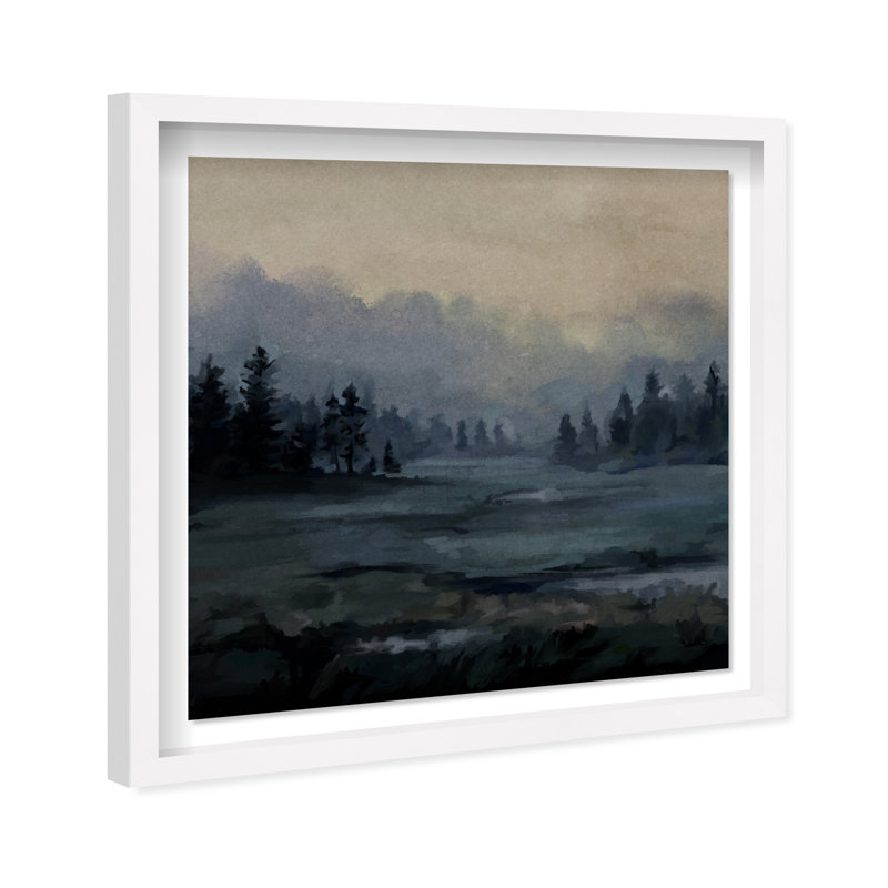Impression encadrée Early Meadow, paysage et nature par Oliver Gal, H 21,5 po x l 21,5 po, White Frame