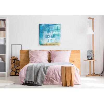 Rosecliff Heights «Beachscape Abstract II» par Michael Mullan, art mural en verre acrylique, 36 po x 36 po