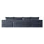 Canapé modulaire compressible en forme de U avec tissu velours côtelé