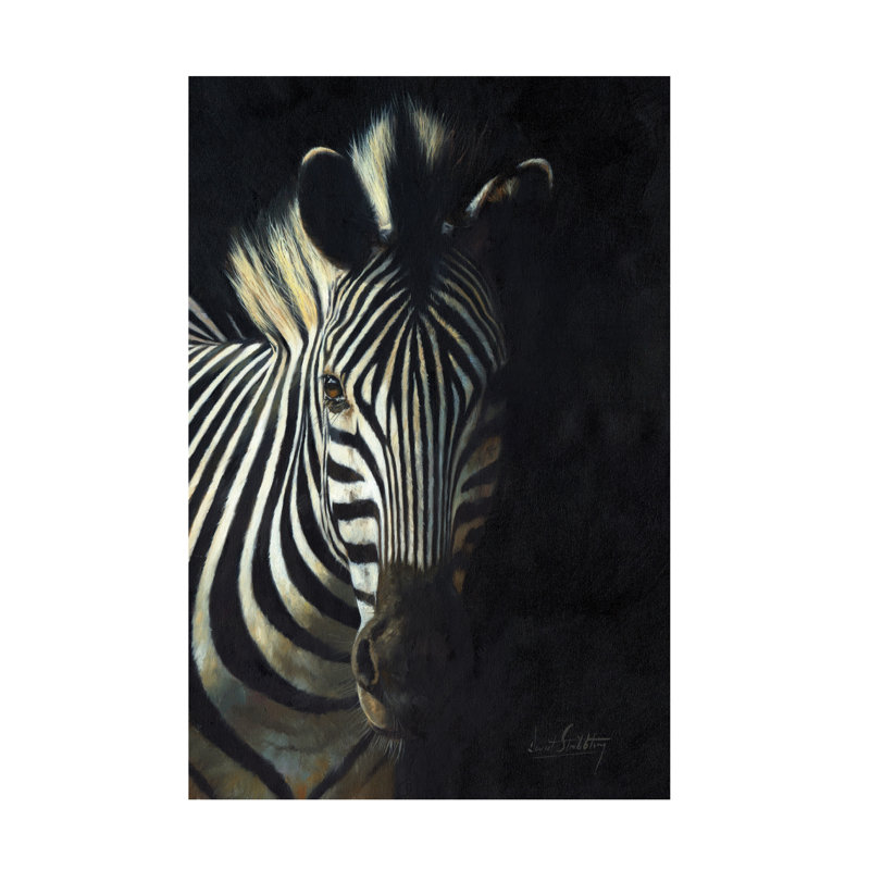 Œuvre sur toile noire, David, H 12 po x l 19 po
