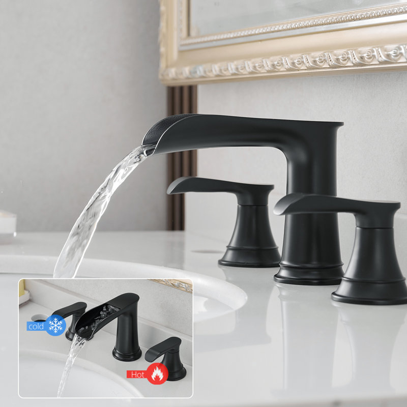 Precise Control Brass Matte Black Faucet Chic Modern Bathroom