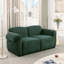 Canapé modulaire en chenille 2, profondeur de produit de 68,5 po, base en fer, petit appartement, esthétique moderne, texture douce, accoudoirs carrés, longueur du dossier divisé, cadre, utilisation dans le salon et la chambre à coucher, sièges mi-doux,
