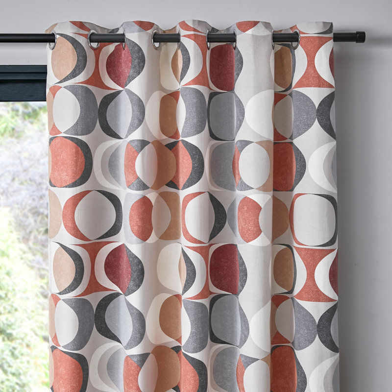 Sander 100% Cotton Semi Sheer Curtain Pair, Width 168 x Drop 229 cm