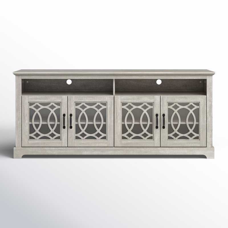 Allivia Tv Stand with Open Storage for TVs up to 75", Dusty Gray Oak