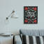 «Merry and Bright Festive Christmas Text Poinsettia» par Amanda Houston - impression d'art graphique-51171040-51171043