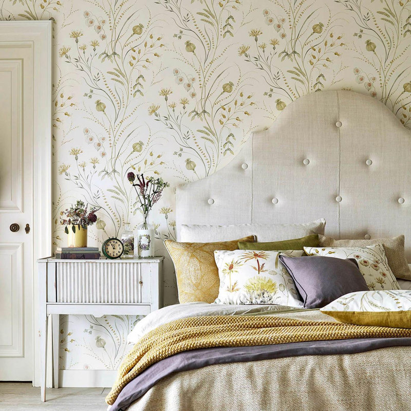 Summer Harvest Wallpaper, Silver/Chalk