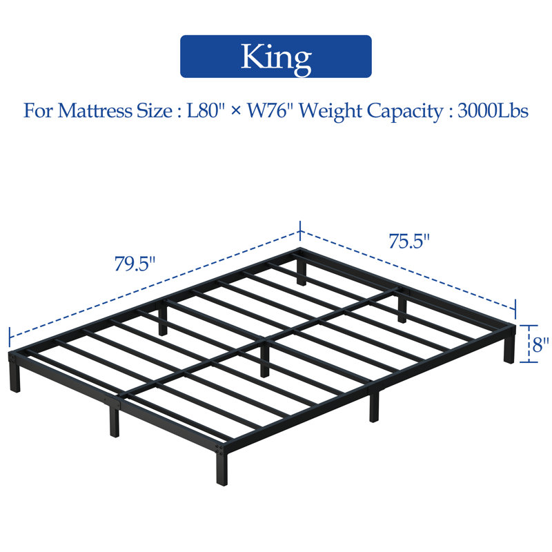 Devar 8'' Bed Frame, King