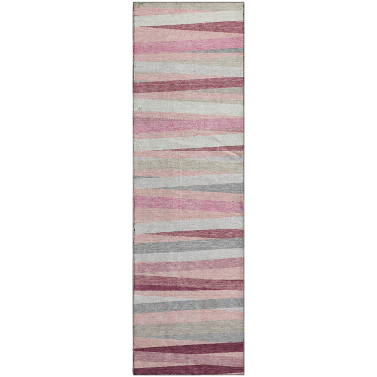 Premium Machine Washable Lyndhurst AMF997 Stripes Rug