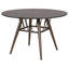 Table de salle à manger ronde en bois noyer foncé 53 pouces