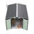 Campcraft  Outdoor Storage Shed 9×11 FT With 3 Lockable Doors,Utility Tool Shed Metal Storage Garden Sheds 4 Vents,Metal Sheds With Galvanized Steel Frame,For Backyard,Patio,Lawn,Grey-121497791