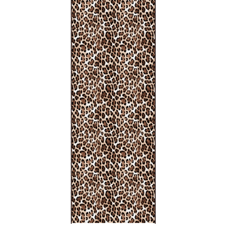 Kaira Soft Non-Slip Indoor Leopard Rug, Leopard, Runner 7'10" x 29'