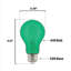 Ampoules DEL à filament omnidirectionnel A19 vertes de 4,5 W (équivalent 40 W), culot moyen (E26), lot de 2-134877178-134877181