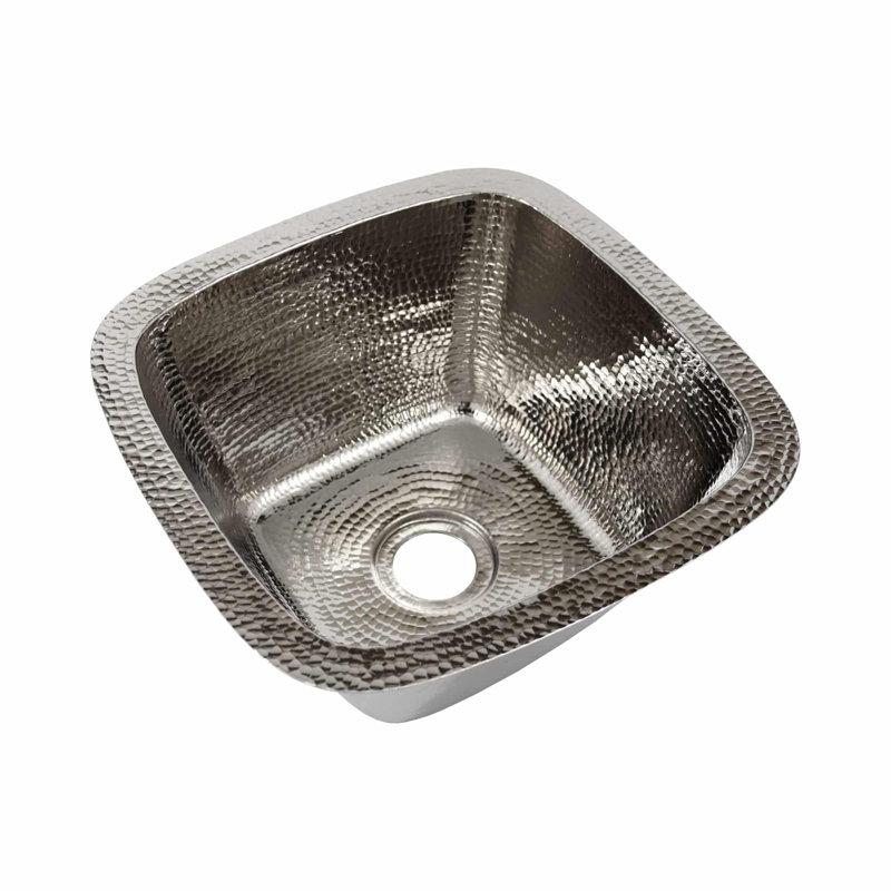 Rincon 13" L x 13" W Undermount Kitchen Sink, Polished Nickel