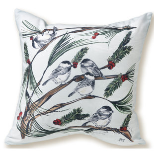 The Natural World Collection Chickadee Indoor/Outdoor Throw Pillow